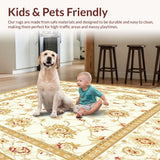 Astra Easy Clean Non Shed Traditional Beige Area(Beige)