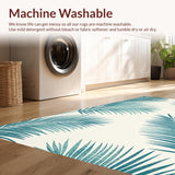 Ultra Soft Area Rug, Non Slip, Stain Resistant, Washable Area Rugs for Living Room, Bedroom, Stylish Coastal Inspired Leaf Print(Beige)