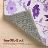Ultra Soft Area Rug, Non Slip, Stain Resistant, Washable Area Rugs for Living Room, Bedroom, Chic Cute Lavender Circle Statement(Purple)