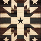 Ultra Soft Area Rug, Non Slip, Stain Resistant, Washable Area Rugs for Living Room, Bedroom, Americana Inspired Earthy Tones(Beige)