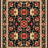 Charming Cottage Floral Tapestry(Black)