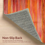 Ultra Soft Area Rug, Non Slip, Stain Resistant, Washable Area Rugs for Living Room, Bedroom, Eclectic Multicolor Ethnic Tapestry(Red)