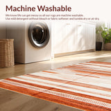 Ultra Soft Area Rug, Non Slip, Stain Resistant, Washable Area Rugs for Living Room, Bedroom, Distressed Soft Shag Pattern(Brown)
