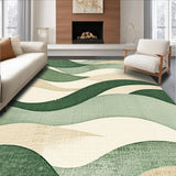 Ultra Soft Area Rug, Non Slip, Stain Resistant, Washable Area Rugs for Living Room, Bedroom, Distressed Contemporary Bedroom Carpet for High Traffic Areas(Green)