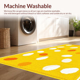 Ultra Soft Area Rug, Non Slip, Stain Resistant, Washable Area Rugs for Living Room, Bedroom, Trendy Minimalist Egg Form(Yellow)
