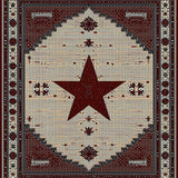Ultra Soft Area Rug, Non Slip, Stain Resistant, Washable Area Rugs for Living Room, Bedroom, Vintage Rustic Geometric Charm(Beige)