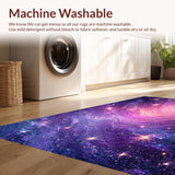 Ultra Soft Area Rug, Non Slip, Stain Resistant, Washable Area Rugs for Living Room, Bedroom, Chic Pink Purple Tie Dye Nursery Rug(Purple)