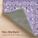 Ultra Soft Area Rug, Non Slip, Stain Resistant, Washable Area Rugs for Living Room, Bedroom, Soft Purple Nursery Oriental Washable Area Rug(Purple)