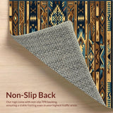 Ultra Soft Area Rug, Non Slip, Stain Resistant, Washable Area Rugs for Living Room, Bedroom, Artisan Crafted Rustic Patterned Weave(Brown)
