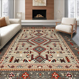 Ultra Soft Area Rug, Non Slip, Stain Resistant, Washable Area Rugs for Living Room, Bedroom, Chic Vintage Inspired Design(Gray)