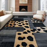 Ultra Soft Area Rug, Non Slip, Stain Resistant, Washable Area Rugs for Living Room, Bedroom, Minimalist Contemporary Print Inspiration(Black)
