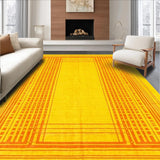 Ultra Soft Area Rug, Non Slip, Stain Resistant, Washable Area Rugs for Living Room, Bedroom, Stylish Vintage Linear Patterns(Yellow)
