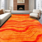 Ultra Soft Area Rug, Non Slip, Stain Resistant, Washable Area Rugs for Living Room, Bedroom, Artistic Fluffy Gradient Design(Orange)