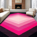 Ultra Soft Area Rug, Non Slip, Stain Resistant, Washable Area Rugs for Living Room, Bedroom, Stylish Colorful Abstract Artistic Piece(Pink)