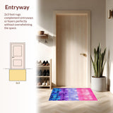 Ultra Soft Area Rug, Non Slip, Stain Resistant, Washable Area Rugs for Living Room, Bedroom, Charming Underwater Fantasy Decor(Pink)