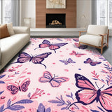 Ultra Soft Area Rug, Non Slip, Stain Resistant, Washable Area Rugs for Living Room, Bedroom, Radiant Kids' Nature Wonderland(Pink)