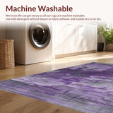 Ultra Soft Area Rug, Non Slip, Stain Resistant, Washable Area Rugs for Living Room, Bedroom, Chic Abstract Colorful Fusion(Purple)