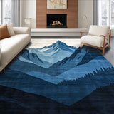 Contemporary Geometric Mountain Vibes(Blue)