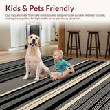 Elegant Shaggy Geometric Arrangement(Black)