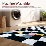 Contemporary Geometric Black and White(Black)