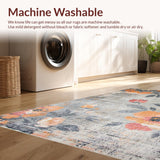 Lush Gray Orange Botanical Print(Gray)