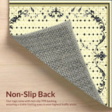 Ultra Soft Area Rug, Non Slip, Stain Resistant, Washable Area Rugs for Living Room, Bedroom, Scrollwork Beige Area Stylish Entryway(Beige)
