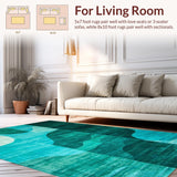 Contemporary Swirling Geometric Motif(Blue)