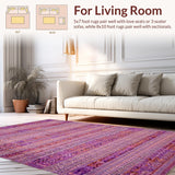 Ultra Soft Area Rug, Non Slip, Stain Resistant, Washable Area Rugs for Living Room, Bedroom, Aesthetic Bow Shaped Carpet Coquette Room Decor Uno Reverse Rug(Purple)