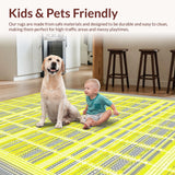 Ultra Soft Area Rug, Non Slip, Stain Resistant, Washable Area Rugs for Living Room, Bedroom, Delightful Whimsical Play Space(Yellow)