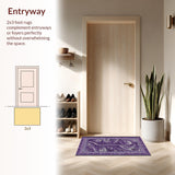 Ultra Soft Area Rug, Non Slip, Stain Resistant, Washable Area Rugs for Living Room, Bedroom, Deep Ocean Monster Area Rug(Purple)