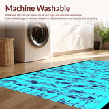 Ultra Soft Area Rug, Non Slip, Stain Resistant, Washable Area Rugs for Living Room, Bedroom, Innovative Abstract Music Vibes(Blue)