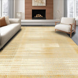 Ultra Soft Area Rug, Non Slip, Stain Resistant, Washable Area Rugs for Living Room, Bedroom, Textured Jute Boho Inspired Design(Gold)