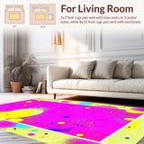 Eclectic Vibrant Curvilinear Shapes(Pink)