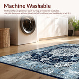 Elegant Medallion Distressed Aesthetic(Blue)