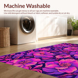 Ultra Soft Area Rug, Non Slip, Stain Resistant, Washable Area Rugs for Living Room, Bedroom, Whimsical Shaggy Purple Delight(Purple)