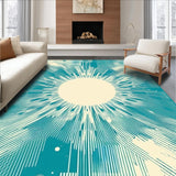 Vibrant Aqua Modern Artistry(Blue)