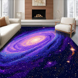 Ultra Soft Area Rug, Non Slip, Stain Resistant, Washable Area Rugs for Living Room, Bedroom, Radiant Colorful Constellation Layout(Purple)