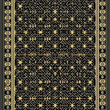 Elegant Geometric Black Gold Fusion(Black)