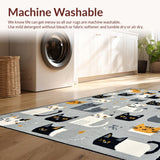 Ultra Soft Area Rug, Non Slip, Stain Resistant, Washable Area Rugs for Living Room, Bedroom, Vivid Unique Animal Art Design(Gray)