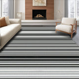 Ultra Soft Area Rug, Non Slip, Stain Resistant, Washable Area Rugs for Living Room, Bedroom, Rustic Minimalist Graphic Pattern(Black)