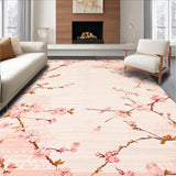 Ultra Soft Area Rug, Non Slip, Stain Resistant, Washable Area Rugs for Living Room, Bedroom, Fresh Modern Textured Stripes(Pink)