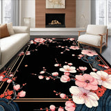 Ultra Soft Area Rug, Non Slip, Stain Resistant, Washable Area Rugs for Living Room, Bedroom, Sophisticated Multi-Tone Floral Composition(Pink)