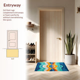 Dynamic Woven Circular Motif(Blue)