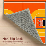 Ultra Soft Area Rug, Non Slip, Stain Resistant, Washable Area Rugs for Living Room, Bedroom, Chic Game Day Statement Piece(Orange)