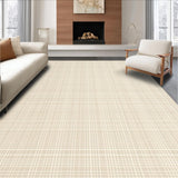 Ultra Soft Area Rug, Non Slip, Stain Resistant, Washable Area Rugs for Living Room, Bedroom, Elegant Light Brown Lattice Design(Beige)