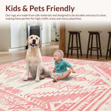 Chic Light Pink Geometric Fusion(Red)