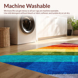 Ultra Soft Area Rug, Non Slip, Stain Resistant, Washable Area Rugs for Living Room, Bedroom, Graphic Black Farmhouse Office Washable Area Rug(Red)