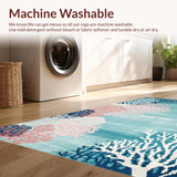 Elegant Tiled Coral Aesthetic(Blue)