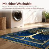 Contemporary Blue and Gold Fusion(Blue)