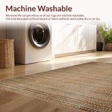 Ultra Soft Area Rug, Non Slip, Stain Resistant, Washable Area Rugs for Living Room, Bedroom, Whimsical Playful Diamond Design(Brown)